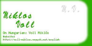 miklos voll business card